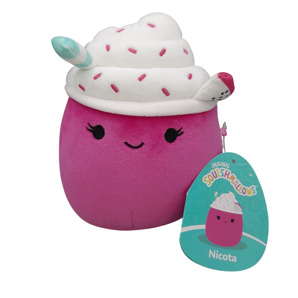 Squishmallows Nicota the Dragon Fruit Smoothie 5 Inch Plush S5 #2267 Pink Toy